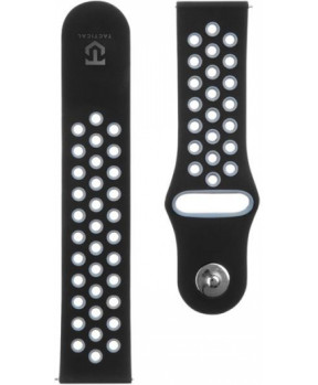 Slika izdelka: Silikonski pašček za uro 22 mm - črno siv - obeojestranski