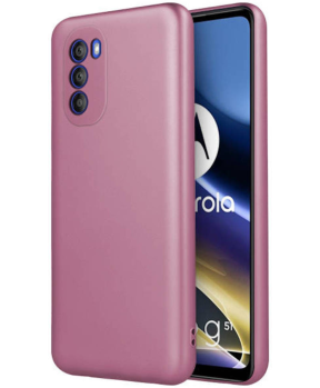 Silikonski ovitek Metalik za Samsung Galaxy A35 - roza