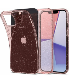 Slika izdelka: Spigen Liquid Crystal Glitter ovitek za iPhone 13 6.1 - prozorno roza z bleščicami
