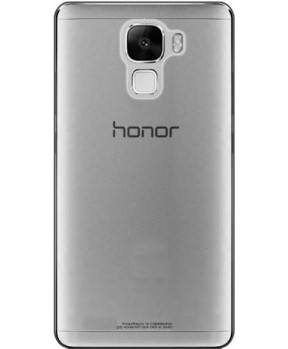 Ultra tanek silikonski ovitek za Huawei Honor 7 - prozorno črn