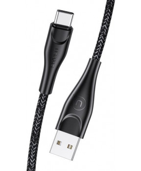 Slika izdelka: USAMS podatkovni kabel U41 SJ395 Type C na USB 2A 2m črn pleten